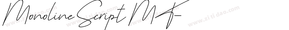 Monoline Script MT字体转换